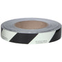 Cargar imagen en el visor de la galería, Photoluminescent (Glow in the Dark) Black Striped Safety Tape ~ meets NYC Building code specs | Merco Tape® M50F